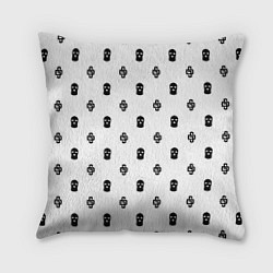 Подушка квадратная Узор Mono White Dope Camo Dope Street Market, цвет: 3D-принт