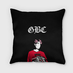 Подушка квадратная Lil Peep GBC Лил Пип Надпись, цвет: 3D-принт