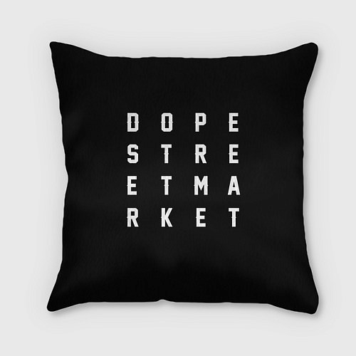 Подушка квадратная Узор Black Jorman Air Dope Street Market / 3D-принт – фото 2