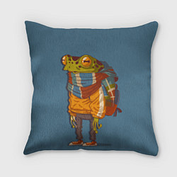 Подушка квадратная Лягуха-путешественица