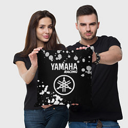 Подушка квадратная YAMAHA Racing Краска, цвет: 3D-принт — фото 2