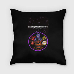 Подушка квадратная Five Nights at Freddys - персонажи из игры, цвет: 3D-принт