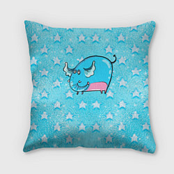 Подушка квадратная Большой голубой слон, цвет: 3D-принт