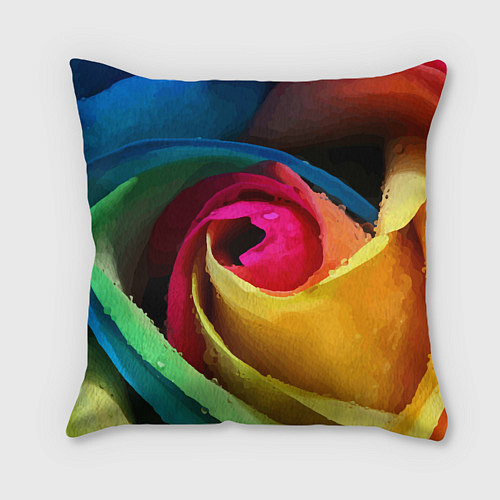 Подушка квадратная Роза fashion 2022 / 3D-принт – фото 2