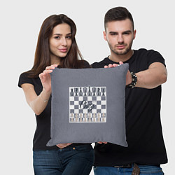 Подушка квадратная Lets play chess, цвет: 3D-принт — фото 2