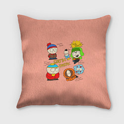 Подушка квадратная Южный парк персонажи South Park, цвет: 3D-принт