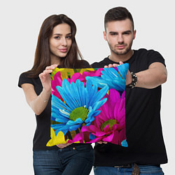 Подушка квадратная Ромашки Pattern, цвет: 3D-принт — фото 2