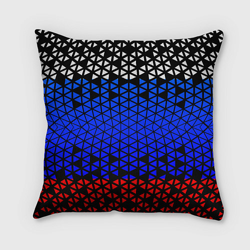 Подушка квадратная Флаг russia / 3D-принт – фото 2