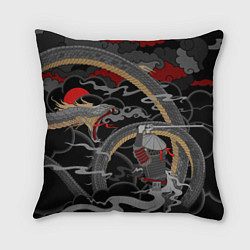 Подушка квадратная Самурай и змей, цвет: 3D-принт