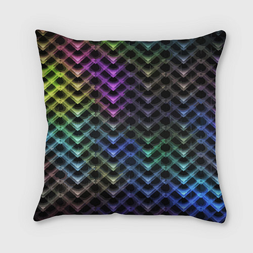 Подушка квадратная Color vanguard pattern 2025 Neon / 3D-принт – фото 2