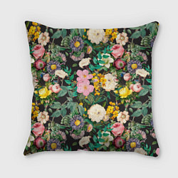 Подушка квадратная Паттерн из летних цветов Summer Flowers Pattern, цвет: 3D-принт