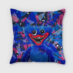 Подушка квадратная Poppy на абстрактном фоне, цвет: 3D-принт