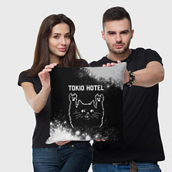 Подушка квадратная Tokio Hotel Rock Cat, цвет: 3D-принт — фото 2