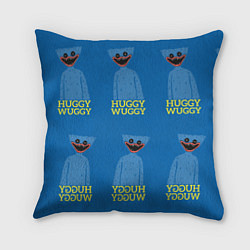 Подушка квадратная Huggy Wuggy текстура, цвет: 3D-принт