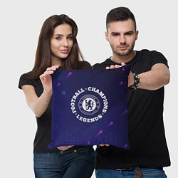 Подушка квадратная Chelsea Легенды Чемпионы, цвет: 3D-принт — фото 2
