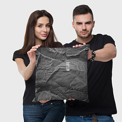 Подушка квадратная Мятая сетчатая ткань Crumpled Mesh Fabric, цвет: 3D-принт — фото 2