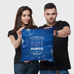 Подушка квадратная Porto - Football Club Number 1, цвет: 3D-принт — фото 2