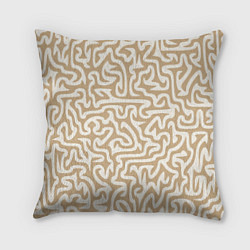 Подушка квадратная Абстрактный лабиринт, цвет: 3D-принт