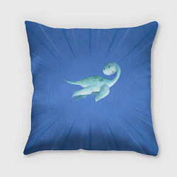 Подушка квадратная Плавающий динозаврик, цвет: 3D-принт