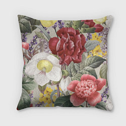 Подушка квадратная Цветы Красочный Садовый Букет, цвет: 3D-принт