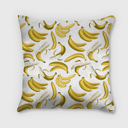 Подушка квадратная Кругом бананы, цвет: 3D-принт