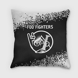 Подушка квадратная Foo Fighters КОТ Арт, цвет: 3D-принт