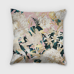 Подушка квадратная Цветы Королевский Цветочный Узор, цвет: 3D-принт