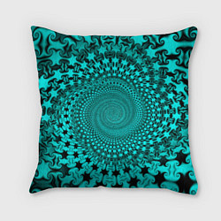 Подушка квадратная NEON FRACTAL PATTERN, цвет: 3D-принт