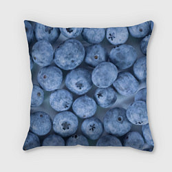 Подушка квадратная Голубика - фон, цвет: 3D-принт