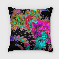 Подушка квадратная Сюрреалистическая фрактальная композиция Мода Surr, цвет: 3D-принт