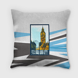 Подушка квадратная London Лондон, цвет: 3D-принт