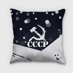 Подушка квадратная Ussr - ссср - серп и молот