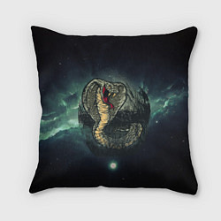 Подушка квадратная Большая ядовитая змея, цвет: 3D-принт