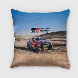 Подушка квадратная Toyota Gazoo Racing Rally Desert Competition Ралли, цвет: 3D-принт