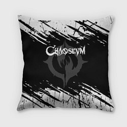 Подушка квадратная Chaoseum Logo Grunge, цвет: 3D-принт