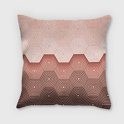 Подушка квадратная Hexagon Minimal, цвет: 3D-принт