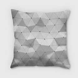 Подушка квадратная Полигональный объёмный паттерн, цвет: 3D-принт