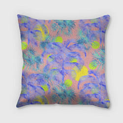 Подушка квадратная Пальмы и Солнце Летом На Море, цвет: 3D-принт