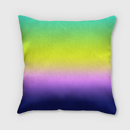 Подушка квадратная Разноцветный размытый фон градиент / 3D-принт – фото 2