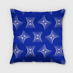 Подушка квадратная ABSTRACT PATTERN ON A BLUE BACKGROUND, цвет: 3D-принт