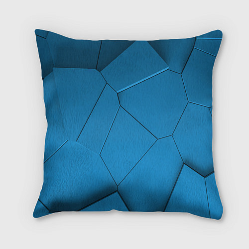 Подушка квадратная Catgirl с синими ушками / 3D-принт – фото 2