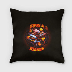 Подушка квадратная Кисси Мисси и Хагги Вагги, цвет: 3D-принт
