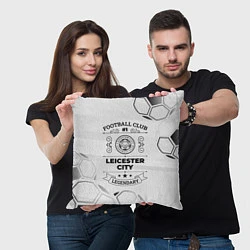 Подушка квадратная Leicester City Football Club Number 1 Legendary, цвет: 3D-принт — фото 2