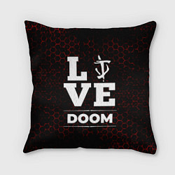 Подушка квадратная Doom Love Классика, цвет: 3D-принт