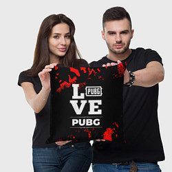 Подушка квадратная PUBG Love Классика, цвет: 3D-принт — фото 2