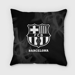 Подушка квадратная Barcelona Sport на темном фоне, цвет: 3D-принт
