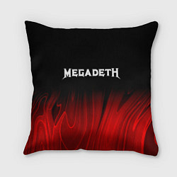 Подушка квадратная Megadeth Red Plasma, цвет: 3D-принт