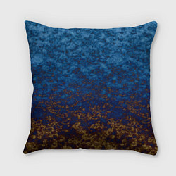 Подушка квадратная Marble texture blue brown color, цвет: 3D-принт