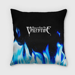 Подушка квадратная Bullet For My Valentine Blue Fire, цвет: 3D-принт