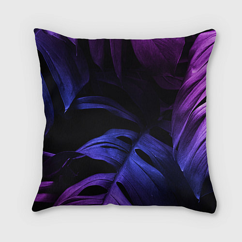 Подушка квадратная Eagles Neon Monstera / 3D-принт – фото 2